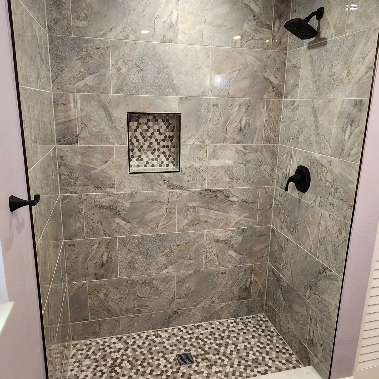 Kitchen tile backsplash and flooring installation